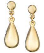 Teardrop Earrings In 10k Gold