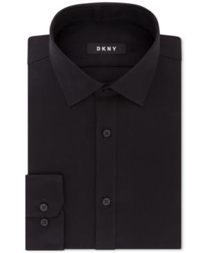 Dkny Men's Slim-fit Stretch Solid Dress Shirt
