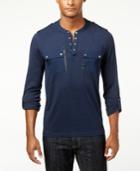 Inc International Concepts Men's Trainer Pocket Henley, Created For Macy's
