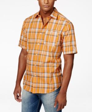 Sean John Men's Plaid Dobby Short-sleeve Shirt