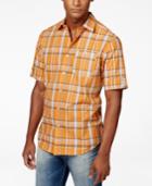 Sean John Men's Plaid Dobby Short-sleeve Shirt