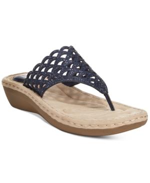 Cliffs By White Mountain Cameo Thong Wedge Sandals Women's Shoes