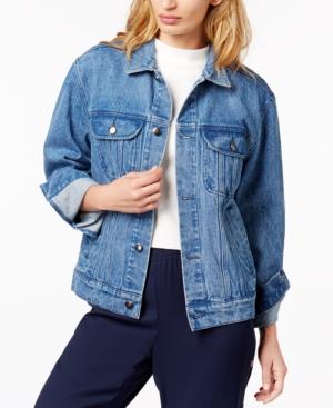 The Style Club Cotton Love Club Embroidered Denim Jacket
