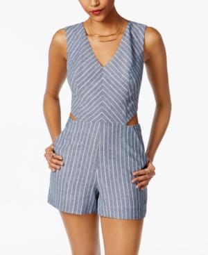 Xoxo Juniors' Striped Side-cutout Romper