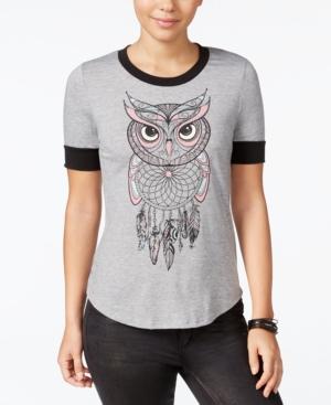 Rebellious One Juniors' Mystical Graphic Ringer Tee