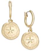 Charter Club Gold-tone Sand Dollar Drop Earrings, Created For Macy's