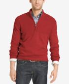Izod Men's Dual-texture Quarter-zip Sweater