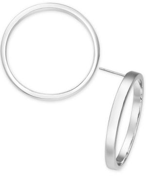 Alfani Silver-tone Hoop Stud Earrings, Created For Macy's
