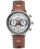 Lucky Brand Men's Chrnongraph Fairfax Racing Tan Perforated Leather Strap Watch 40mm