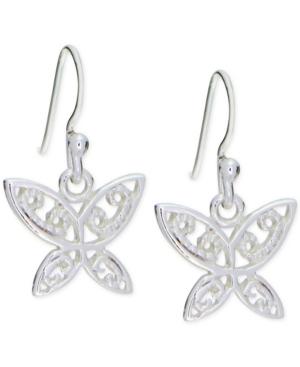 Giani Bernini Filigree Butterfly Drop Earrings In Sterling Silver, Only At Macy's