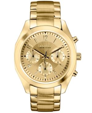 Caravelle New York By Bulova Women's Chronograph Gold-tone Stainless Steel Bracelet Watch 36mm 44l118