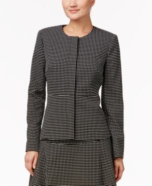 Tommy Hilfiger Check-print Peplum Jacket