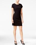 Maison Jules Scallop-detail Sheath Dress, Only At Macy's