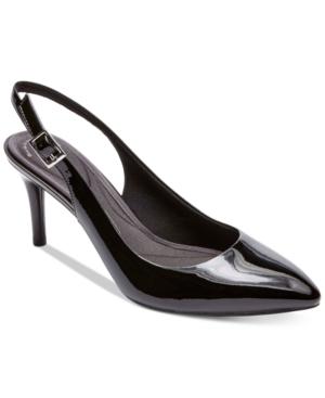 Rockport Women's Total Motion 75 Mm Pointed-toe Slingback Pumps Women's Shoes