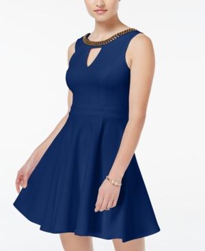 Xoxo Juniors' Beaded Fit & Flare Dress