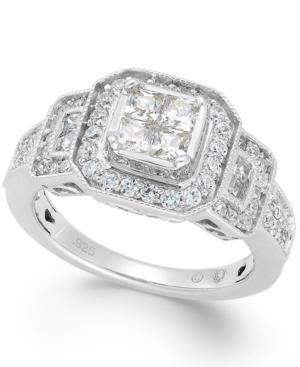 Diamond Quad Ring In 14k White Gold (1 Ct. T.w.)
