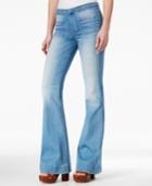 Guess High-rise Blue 2 Wash Flare-leg Jeans