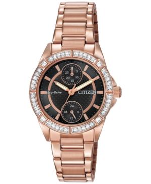 Citizen Women's Drive From Citizen Eco-drive Rose Gold-tone Stainless Steel Bracelet Watch 33mm Fd3003-58e