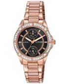 Citizen Women's Drive From Citizen Eco-drive Rose Gold-tone Stainless Steel Bracelet Watch 33mm Fd3003-58e