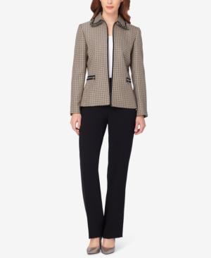 Tahari Asl Basket-weave Pantsuit