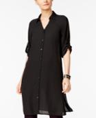 Alfani Roll-tab Tunic Shirt, Created For Macy's