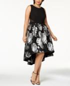 Xscape Plus Size Brocade High-low Dress