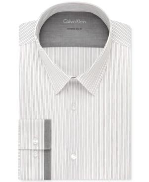 Calvin Klein X Extra Slim-fit Mahogany Stripe Dress Shirt