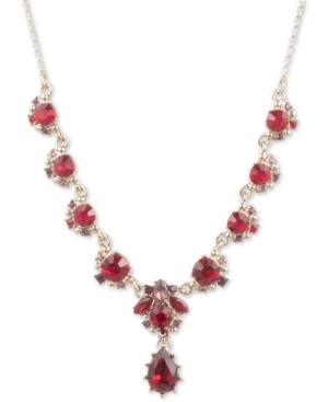 Marchesa Gold-tone Stone & Crystal Statement Necklace, 16 + 3 Extneder