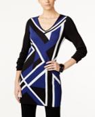 Inc International Concepts Colorblocked Jacquard Tunic, Only At Macy's