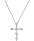 Arabella Swarovski Zirconia Cross 18 Pendant Necklace In 14k White Gold