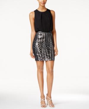 Guess Metallic Sequin Blouson Dress