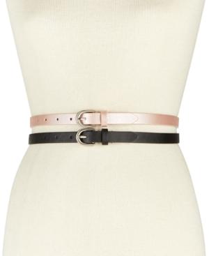 I.n.c. 2-for-1 Textured Skinny Belts, Created For Macy's