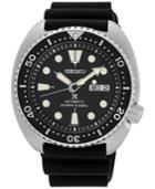 Seiko Men's Automatic Prospex Diver Black Silicone Strap Watch 45mm Srp777