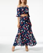 Sequin Hearts Juniors' 2-pc. Floral-print Maxi Dress