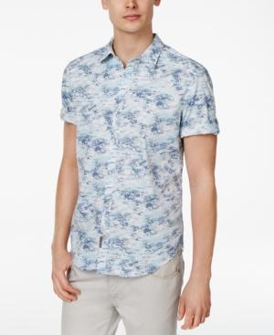 Calvin Klein Jeans Men's Cloud-print Cotton Shirt