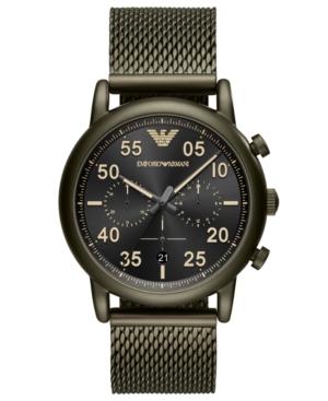 Emporio Armani Men's Green Stainless Steel Mesh Bracelet Watch 43mm