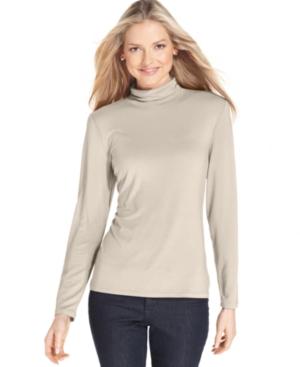 Style & Co. Petite Mock-turtleneck Top, Only At Macy's
