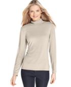 Style & Co. Petite Mock-turtleneck Top, Only At Macy's