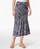 Jm Collection Cheetah-print Pull-on Skirt, Only At Macy's