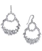 Inc International Concepts Silver-tone Crystal Double Loop Drop Earrings, Created For Macy's