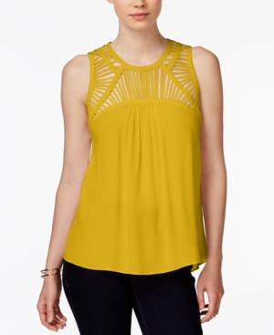 Bar Iii Lattice-detail Tank Top, Only At Macy's