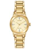 Citizen Eco-drive Women's Axiom Gold-tone Stainless Steel Bracelet Watch 28mm