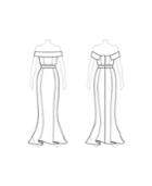 Fame And Partners Gillian Off-the-shoulder Mermaid Dress