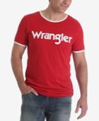 Wrangler Men's Retro Kabel Logo-print Ringer T-shirt
