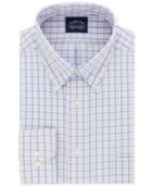 Eagle Men's Classic/regular Fit Non-iron Stretch Collar Cornflower Check Dress Shirt