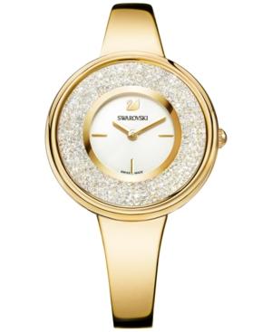 Swarovski Women's Swiss Crystalline Gold-tone Bangle Bracelet Watch 34mm 5269253