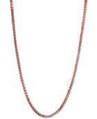 Giani Bernini Adjustable Box Link Chain Necklace In 18k Rose Gold-plated Sterling Silver, Created For Macy's