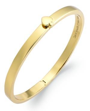 Kate Spade New York Bracelet, 12k Gold-plated Spade Hinged Thin Bangle Bracelet