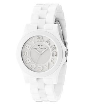 Marc By Marc Jacobs Watch, Women's Riviera White Plastic Bracelet Mbm4523