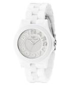 Marc By Marc Jacobs Watch, Women's Riviera White Plastic Bracelet Mbm4523